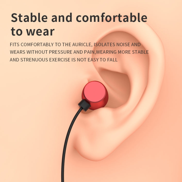 Auriculares Sports Sports Stereo Wireo Inalámbricos Bluetooth montados en el cuello (Phantom Red)