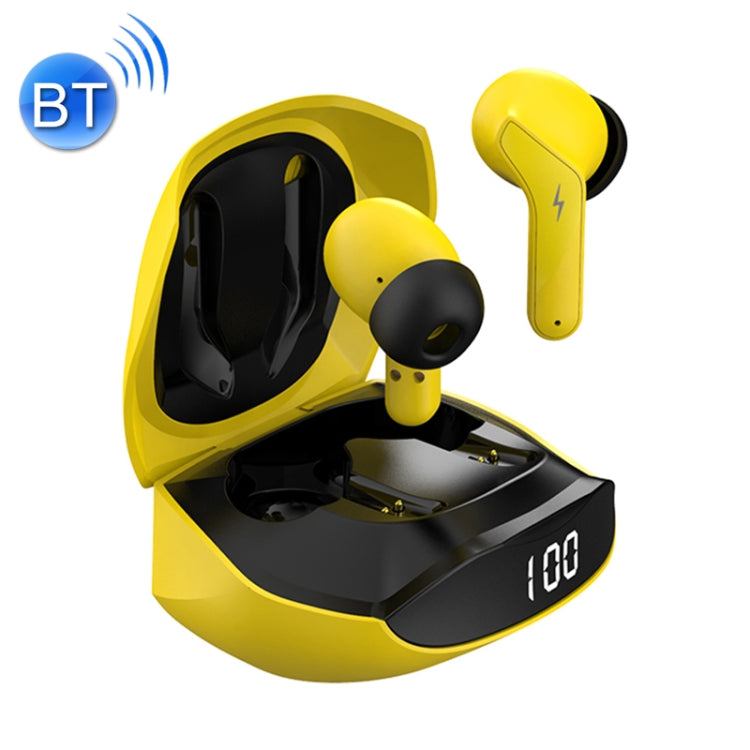 Ajazz A1 TWS Binaural Stealth Noise Game Chancellor Bluetooth Aurel (Jaune)