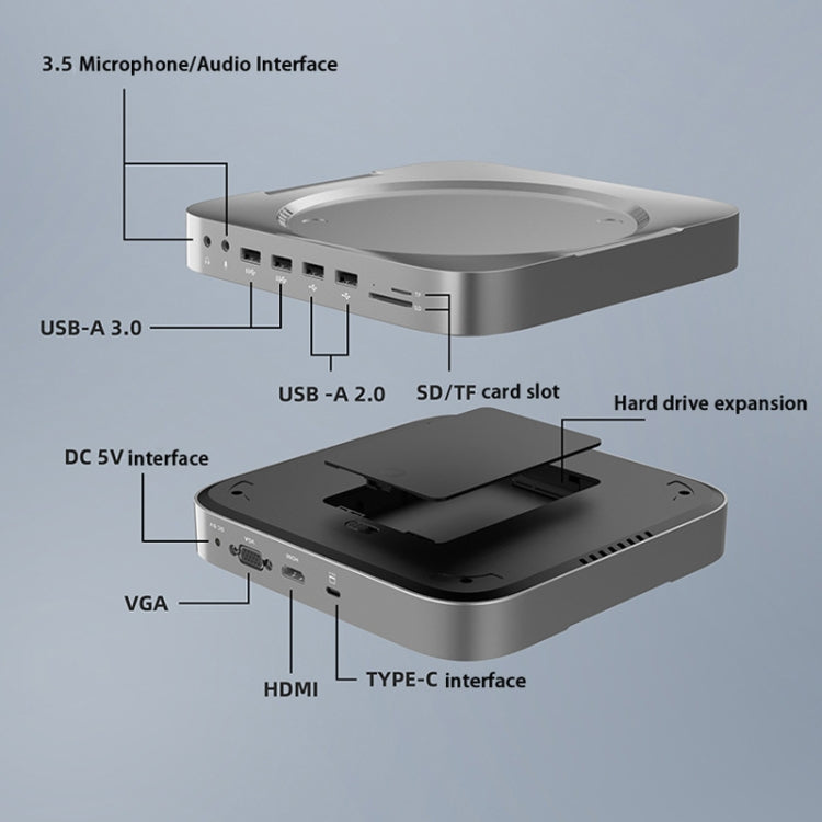 Rocketek mm483 For Mac Mini Docking Station with Hard Drive Enclosure