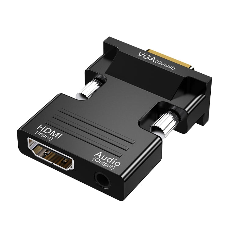 HDMI Femenino a VGA Male con Adaptador de Audio Controlador de TV Monitor Converter (Negro)