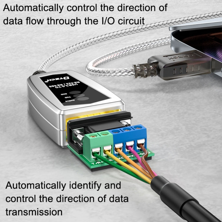 DTECH DT-5019 USB a RS485 / 422 Convertidor industrial Adaptador de comunicación de línea en Serie (1.2M)