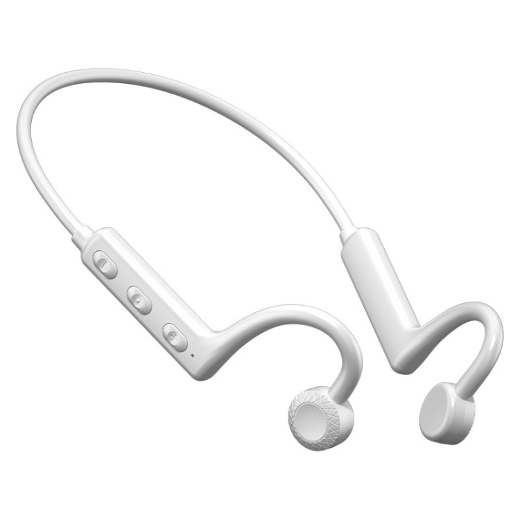 KS-19 Bluetooth Headphones Driving Hanging Neck Hanging Business Headset (White)