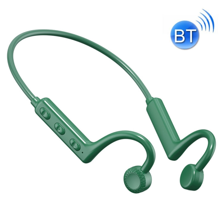 KS-19 Auriculares Bluetooth Continuación Auriculares de negocios de cuello colgante (verde)