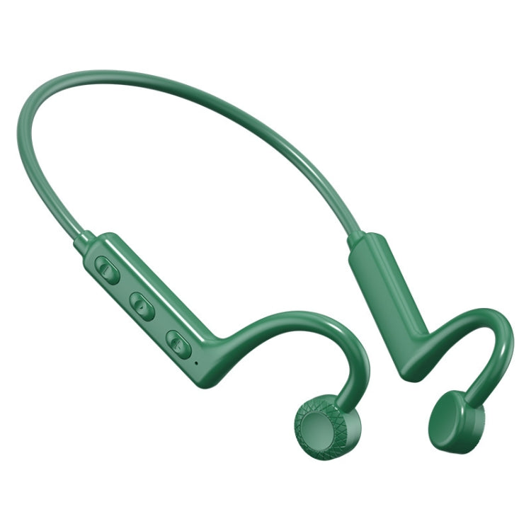 KS-19 Auriculares Bluetooth Continuación Auriculares de negocios de cuello colgante (verde)