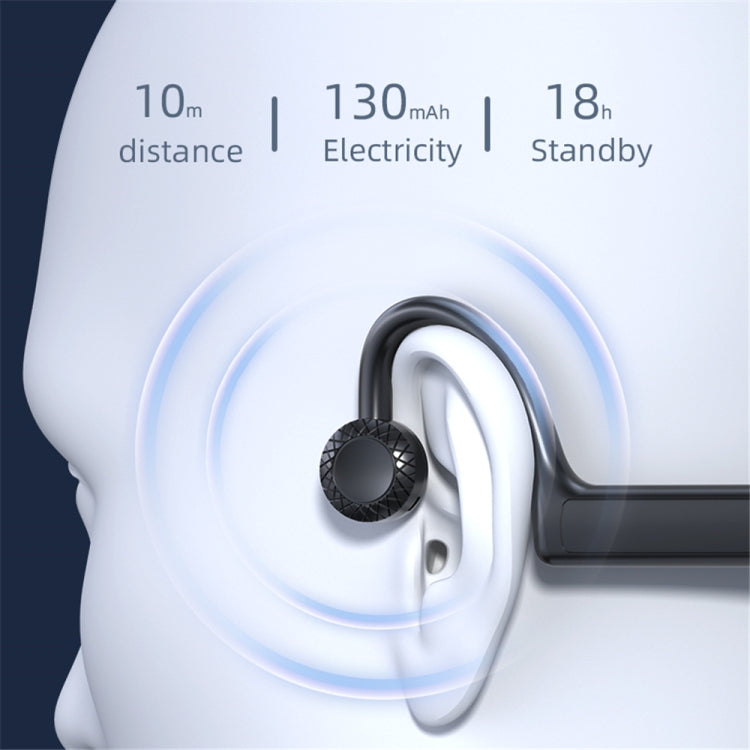 KS-19 Bluetooth Headset Continued Hanging Neck Business Headset (Black)