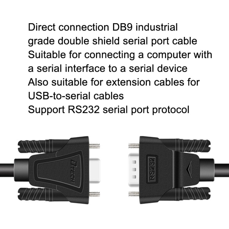 DTech RS232 Serial Direct Line DB9 Extension Line Femelle à Femelle 1.5m