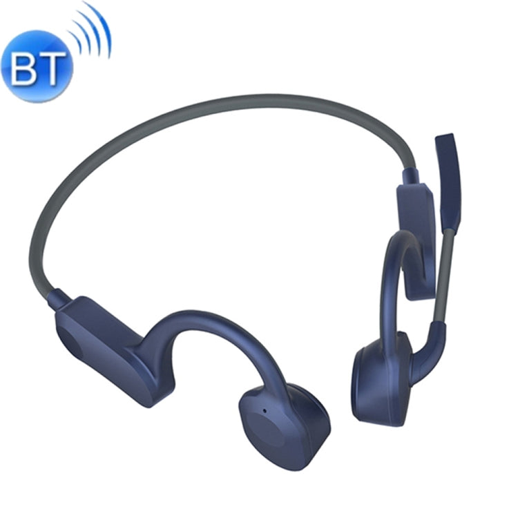 GCRT-X100 Casque Bluetooth étanche à conduction osseuse avec microphone (Bleu)