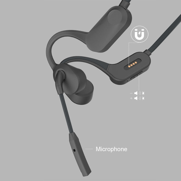 GCRT-X100 Waterproof Bone Conduction Bluetooth Headphones with Microphone (Black)