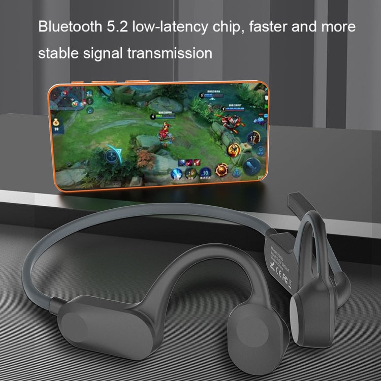 Auriculares Bluetooth de conducción ósea impermeable GCRT-X100 con Micrófono (Azul)
