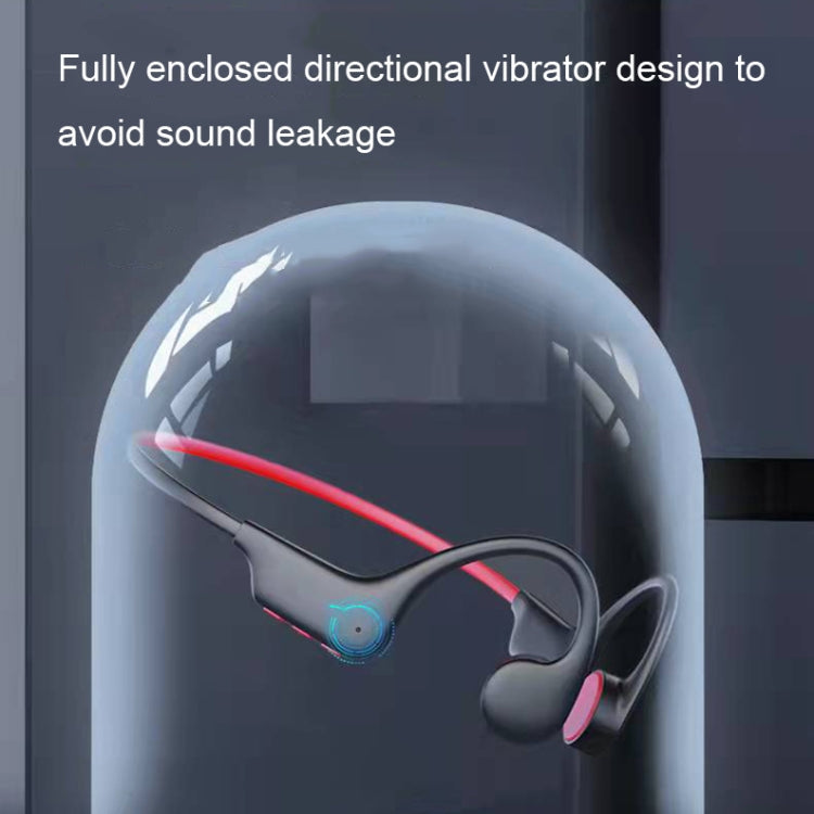 GCRT-X6 Earhook Bone Conduction Sports Bluetooth Headphones (Black)