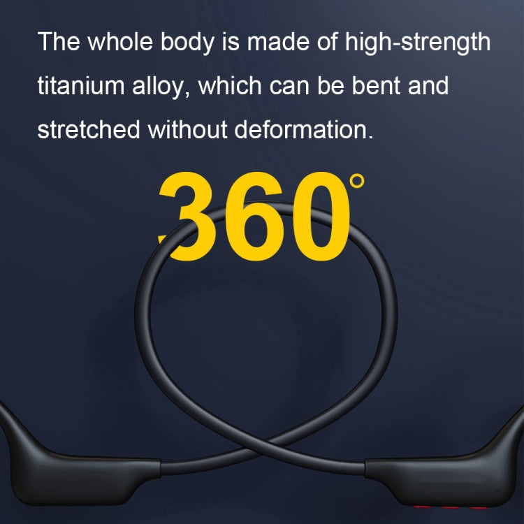GCRT-X6 Earhook Bone Conduction Sports Bluetooth Headphones (Black)