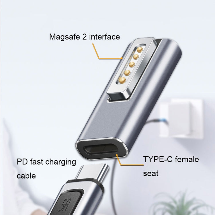 El Adaptador de Carga Tipo C / USB-C a MagSafe1 / 2 admite la Carga PD (Tipo-C a Magsafe 1 L)