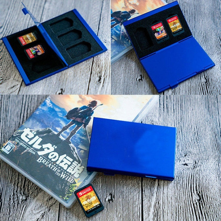 Pack organisateur de stockage de cartes de jeu en alliage d'aluminium pour Nintendo Switch (noir)