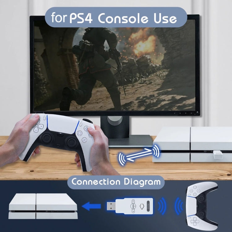 COOV DS50 pour contrôleur d'adaptateur Bluetooth sans fil PS5 / Xbox One S / PS4 Pro