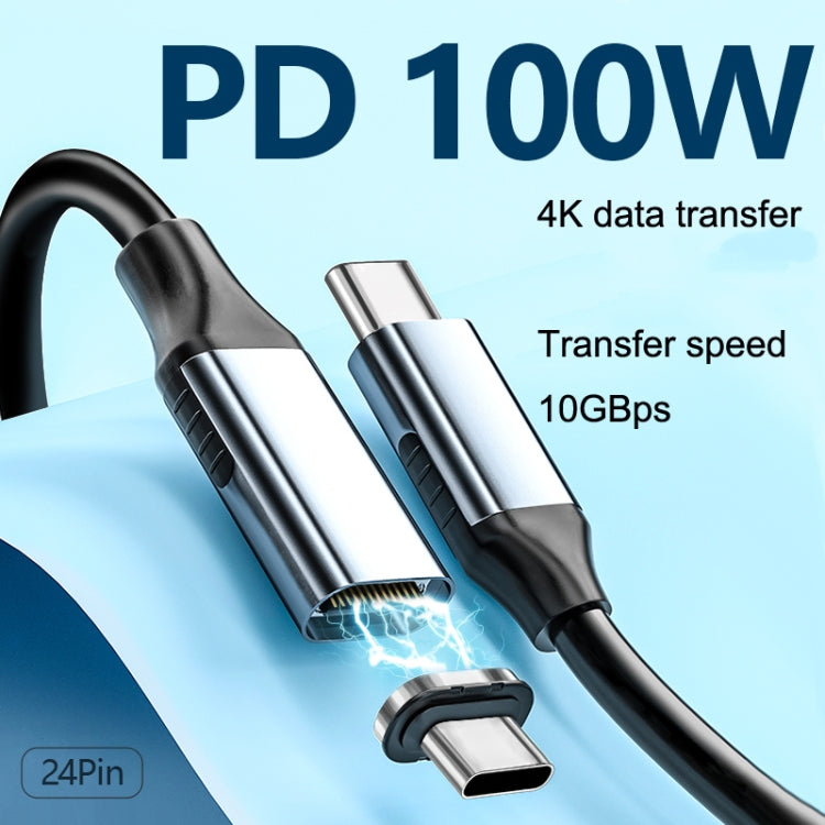 CC25 24Pin Dual Type-C / USB-C Câble de données magnétique à chargement rapide style: ligne 1,5 m + tête magnétique