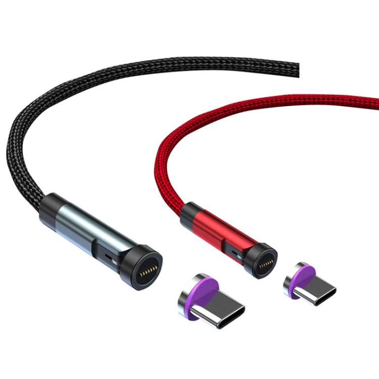 Cable de Datos de Carga Rápida Magnético giratorio CC57 estilo: 1 m + Cabezal Tipo C / USB-C (Rojo)