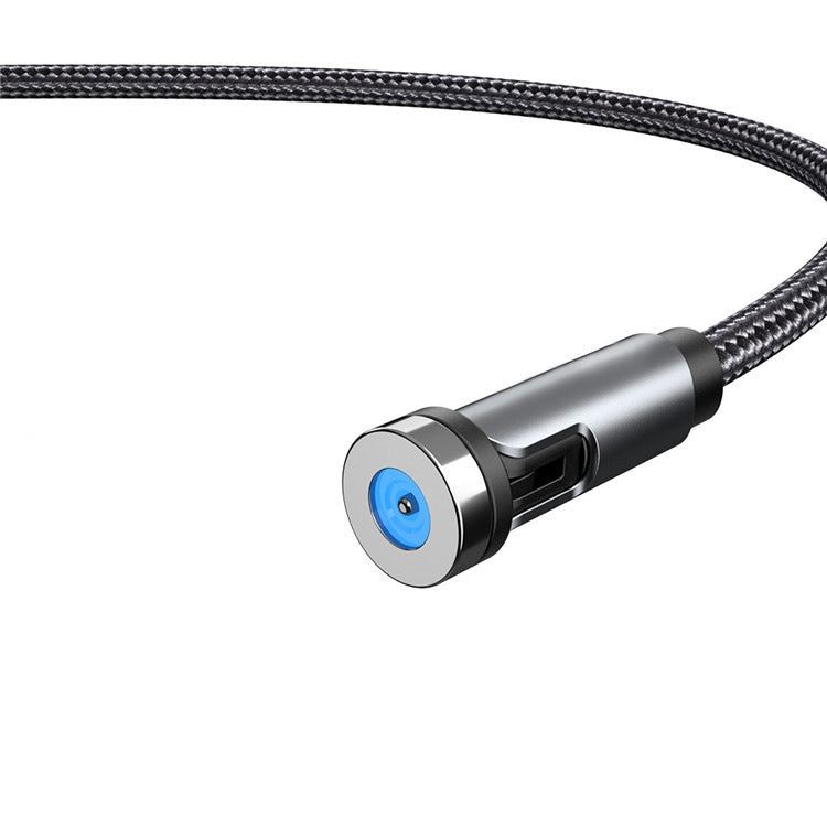 Fil magnétique pivotant pour prise anti-poussière CC56 Longueur du câble : 1 m Style : ligne (noir)