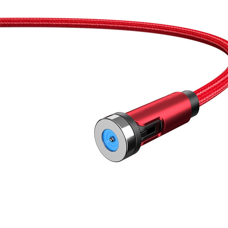Câble magnétique pivotant pour prise anti-poussière CC56 Longueur du câble : 1 m Style : ligne (rouge)