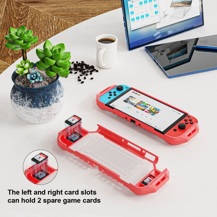 Coque Nintendo Switch OLED en TPU Antidérapante - Transparente