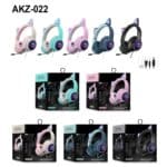 Auriculares Akz-022 con Diseño Orejas de Gato, USB y Puerto 3.5mm, Plegables con LED y Micrófono - Imagen 2