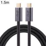 Cable de Datos Trenzado USB 3.2 Tipo C Macho a USB-C Macho 20Gbps 1,5 m (Negro)