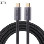 Cable de Datos USB 3.2 Tipo-C Macho a USB-C Macho 20Gbps Trenzado 2M (Negro)