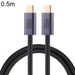 Cable de Datos USB 4 USB-C / Tipo-C Macho a USB-C / Tipo C Trenzado 20Gbps 0.5M (Negro)