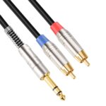 Cable de Audio 6.35mm Macho a Doble RCA Macho 3M - Imagen 2