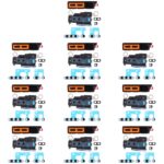 Repuestos para Apple iPhone 13 Pro Max 10 Altavoces Malla a Prueba de Polvo con Marco