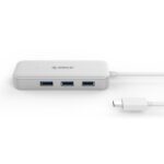 Hub de Expansión USB 3.0 Orico Tc4U-U3 Tipo-C a 4 Puertos USB 3.0 (Plata) - Imagen 3