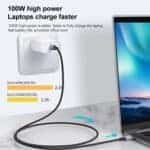 Cable USB-C 50 cm 10Gbps Tipo C Transmisión de Datos y Carga Masculino a Masculino - Imagen 3