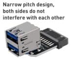 Adaptador Convertidor 19/20Pin a Dual USB 3.0 Ph21 para 10 PCs - Imagen 4