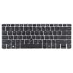 Teclado para HP Elitebook 840 G3 Versión USA con Retroiluminación y Puntero (Plata)