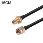 Cable Adaptador Coaxial Rp-Sma Macho a Sma Hembra Rg174 Rf, Longitud 15 cm