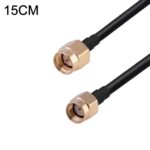 Cable Adaptador Coaxial Rp-Sma Macho a Sma Macho Rg174 RF, Longitud 15 cm