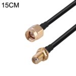 Cable Adaptador Coaxial SMA Macho a RP-SMA Hembra RG174 RF, Longitud 15 cm