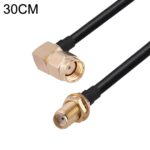 Adaptador Coaxial RF RG174 Codo Macho PR-SMA a Hembra SMA Cable 30 cm
