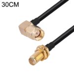 Adaptador Coaxial Codo Macho RP-SMA a Cable Hembra RP-SMA RF RG174 30 cm