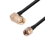 Adaptador Coaxial Codo Macho RP-SMA a Cable RG174 Macho RP-SMA, 50 cm - Imagen 2