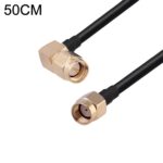 Adaptador Coaxial Codo Macho SMA a Cable RF RG174 Macho PR-SMA, Longitud 50 cm