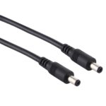 Enchufe de alimentación DC 8A con cable conector adaptador macho a macho 5,5 x 2,1 mm 1 m (Negro) - Imagen 3