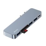 Estación de Acoplamiento Yesido HB10 6 en 1 Puertos USB-C / Type-C Adaptador Hub Multifuncional
