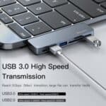 Estación de Acoplamiento Yesido HB10 6 en 1 Puertos USB-C / Type-C Adaptador Hub Multifuncional - Imagen 3