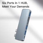 Estación de Acoplamiento Yesido HB10 6 en 1 Puertos USB-C / Type-C Adaptador Hub Multifuncional - Imagen 4