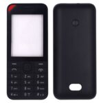 Cubierta de Carcasa Completa para Nokia 208 (Negro)