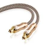 Cable de Conexión de Fibra Óptica Audio Digital EMK OD6.0mm 1,5 m (Dorado) TV - Imagen 2