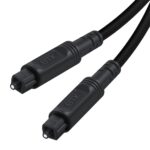Cable de Conexión de Fibra Óptica para Altavoz de Audio Digital EMK OD4.0MM a Puerto Cuadrado (Negro) 8 m