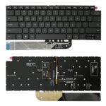 Teclado Retroiluminado para Dell Vostro 5310 5320 5410 Latitude 3320 3420 Versión USA (Negro)