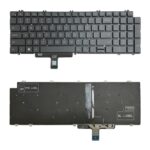 Teclado Retroiluminado para Dell Latitude 5520 5521 Precision 3560 3561 Versión USA Computadora Portátil (Negro)