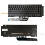 Teclado Computadora Portátil para Dell Inspiron G15 5510 5511 5515 5520 con Retroiluminación Naranja (Negro)